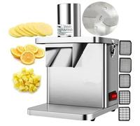 LJTHUU Picadora eléctrica de Verduras, rebanadora de Frutas, rebanadora Comercial con Forma de Cubos, ensaladera eléctrica, rallador de Patatas para Cortar, rallar y Picar.
