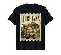 Ljubljana Eslovenia Viajes Vintage | Retro Ljubljana Dragons Camiseta