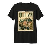 Ljubljana Eslovenia Viajes Vintage | Retro Ljubljana Dragons Camiseta Premium