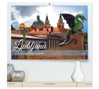 Ljubljana - Sloweniens wunderschöne Hauptstadt (hochwertiger Premium Wandkalender 2026 DIN A2 quer), Kunstdruck in Hochglanz: Sommer in der Slowenischen Hauptstadt Ljubljana