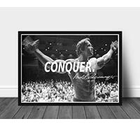 LJW Póster de motivación firmado de ARNOLD SCHWARZENEGGER Conquer Gym Bodybuilding A4