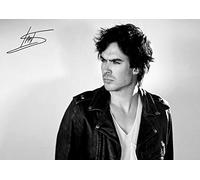 LJW Póster firmado de Ian Somerhalder The Vampire Diaries Damon Salvatore, A4
