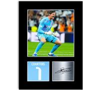 LJW Prints Póster de Thibaut Courtois del jugador de fútbol americano 2025-2026 con autógrafo firmado para aficionados y aficionados del Madrid