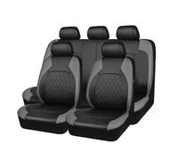 LJWAN 9 Piezas Fundas Asientos Coche para Citroen Berlingo (5 Sitze) 2018 2019 2020 2021 2022 2023 2024 Protector de Asiento Universal de Cuero PU, Conjunto Completo de Accesorios Interiore,Grey