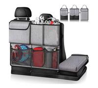 LJWAN Organizador de Maletero para Coche para Ford B-MAX 2012-2017 2018 2019 2020 2021 2022 2023 2024, con Bolsas de Malla Protector de Asiento Trasero para Automóvil Accesorios,Grey