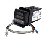 LJWWEI REX-C100 - Controlador de termostato de temperatura digital PID con rosca M6 tipo K, termopar SSR/kit de salida de relé