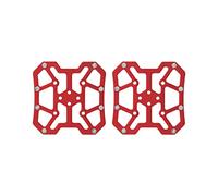 LjwZekyrnt 1Pair Bicycle Clipless Pedal Platform Adapters Self Lock Aluminum Alloy for SPD Mountain Bike System (Roja)