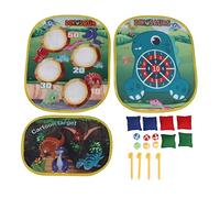 LjwZekyrnt 2 In 1 Bean Bag Throwing Target Game Set Kids Dartboard Toy Sandbag Outdoor Beach Game Toy