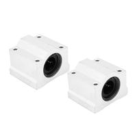 LjwZekyrnt 2PCS SC16UU Aleación de Aluminio Cerrado Movimiento Lineal Rodamiento Bloque Deslizante Rodamiento Lineal Deslizador