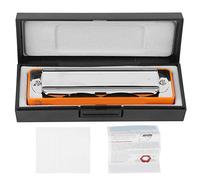 LjwZekyrnt Armónica de 10 hoyos Blues C Key Arpa Instrumento musical de viento Práctica para principiantes AM-20D (Naranja)