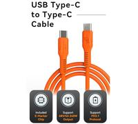 LjwZekyrnt Cable USB Tipo-C a Tipo-C 48V 5A 240W Salida Cable de Datos de Silicona Resistente a Altas temperaturas TS101 Cable de Carga para Soldador Compatible con Protocolo