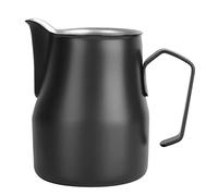 LjwZekyrnt Jarra de café de acero inoxidable para espumar leche de 500 ml, jarra de café con leche para cafetería (negro)