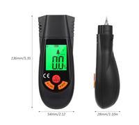 LjwZekyrnt Medidor de Humedad de Madera Detector de Humedad Digital Tipo Pin con Pantalla LCD retroiluminada 3 Indicadores de Colores Medidor de Humedad portátil para Papel de