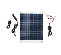 LjwZekyrnt Panel Solar 15W Durable Sensible 3 Tipos de Conexión Portátil Conveniente Kit de Cargador de Batería Solar para Automóvil para Viajes al Aire Libre