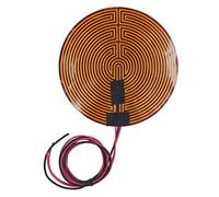 LjwZekyrnt Película calefactora PI 220 mm de diámetro Calentamiento rápido Seguro Termistor 100 K Adhesivo fuerte Calentador de película de poliimida PI para impresora 3D (CC 24 V 180 W.)