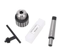 LjwZekyrnt Portabrocas tipo llave con llave de torsión 1-10B12 MT2-B12 Juego de mandriles de prensa de taladro de acero con alto contenido de carbono