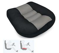 LJXiioo Cojín de Asiento Elevador de Coche Que Aumenta la Altura para Personas de Baja Estatura Que conducen a la Cadera Almohadilla de Asiento de Coche portátil para Coches, sillas de Oficina,Negro
