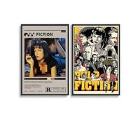 LJXOSKMK Póster de Pulp Fiction (juego de 2) sin marco, 30 x 45 cm, pósteres clásicos de película vintage para dormitorio, pósteres estéticos de pared e impresiones estilo 13