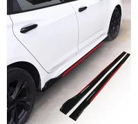 ljxwzh Faldones Laterales para Coche Extensiones de Labios para Nissan Qashqai J10 J11 2008-2020,Estribos Laterales ABS,Faldones Laterales Antirayaduras,Black-Red