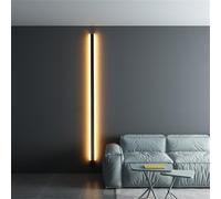 LJYKBFL Aplique de Pared LED para Exterior, Tira Larga, de Hierro Negro, acrílico, IP65, Resistente al Agua, Moderno, Decorativo para Puerta de Entrada, Pasillo, jardín, luz cálida, 40 cm (150 cm).
