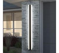 LJYKBFL Aplique de Pared LED para Exterior, Tira Larga, de Hierro Negro, acrílico, IP65, Resistente al Agua, Moderno, Decorativo para Puerta de Entrada, Pasillo, jardín, luz cálida, 40 cm (150 cm).