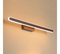 LJYKBFL Barra de luz LED Moderna para Espejo de baño, Aplique de Pared marrón para tocador, Aplique de Maquillaje Lineal para una iluminación, Elegante Tira de iluminación Larga para decoración del