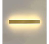 LJYKBFL Gold Linear LED Wall Sconce, Frosted Acrylic Wall Lamp, Modern Minimalist Indoor Lighting Fixture for Bedroom, Living Room, and Hallway -Stylish Wall-Mounted Light