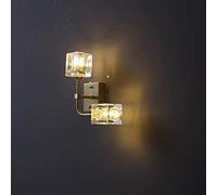 LJYKBFL Lámpara de Pared de Cristal de Bronce, cálida y Lujosa, con Personalidad Creativa, para mesita de Noche, habitación, Pasillo, Aplique, focos G9, Elegante
