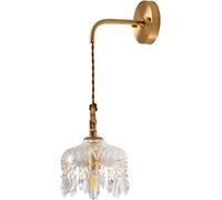 LJYKBFL Lámpara de Pared Lámparas Toda lámpara de Cobre, Cristal en Pasillo Dormitorio Sala de Estar Iluminación, Araña ble