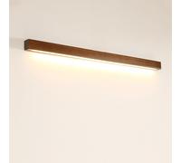 LJYKBFL Lámpara de Pared LED Lineal Moderna para tocador de baño, Aplique Rectangular Largo de Madera con 3 Modos de Color, lámpara de Noche de Nogal para Crear un Ambiente de Pared de Fondo.