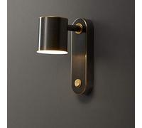 LJYKBFL Vintage Brass Wall Lamp with Switch, 360° Adjustable LED Spotlights 7W 3000K-6000K, Perfect for Bedside Reading, Living Room, Bedroom, Bathroom Lighting.