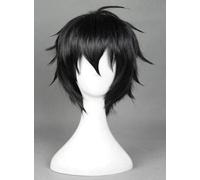 LJYNB Anime japonés Seraph of the end mens Yuichiro Hyakuya cosplay peluca Yuichiro Hyakuya disfraces de pelo negro corto