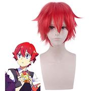 LJYNB Anime SSSS.GRIDMAN Hibiki Yuta peluca corta roja de Cosplay pelo sintético resistente al calor hombres mujeres disfraz juego de rol pelucas