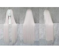 LJYNB Destino/cero Irisviel von Einzbern pelucas de cosplay fibra de alta temperatura 100 cm 39 pulgadas astilla pelo largo y recto + red de peluca gratis