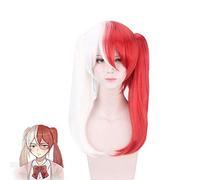 LJYNB Mi héroe Academia Todoroki Shoto Cosplay peluca Boku No Hero Academia mujeres manojos pelo sintético disfraz jugar pelucas