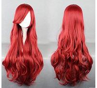 LJYNB Nueva peluca de la sirenita princesa Ariel peluca roja Anime Cosplay juego de roles peluca decoración del cabello con redecilla