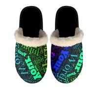 LJYTMZ Generico Uomo in Cotone Inverno - Ciabatte con Comoda Imbottitura in Memory Foam - Ciabatte da Casa Comode Invernali da Camera per Uomo e Donna
