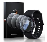 LK 4 Piece Armoured Glass Protection for Samsung Galaxy Watch 6/5/4 40 mm, 9H Glass Film Protects Glass, Scratch Resistant, Bubble Free, Easy to Install, Galaxy Watch 6/5/4 40 mm Protector
