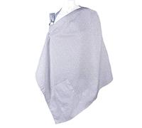 LK Baby cubierta de enfermería para la lactancia materna privacidad - extra ancho, algodón, azo libre (gris claro)