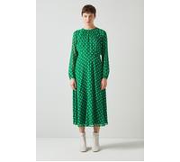 LK Bennett Addison - Midi Dress Green/blue Talla: 8 | Vestidos Midi Outlet | Mujer | Verde