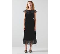 LK Bennett Dr Anouk Velvet Lace Black Talla: 48 | Vestidos Midi Outlet | Mujer | Negro