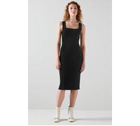 LK Bennett Dr Hilary Square Neck Black Talla: XL | Vestidos Midi Outlet | Mujer | Negro