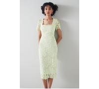 LK Bennett Dr Posy - Soft Lace Fitte Pistachio Talla: 10 | Vestidos Midi Outlet | Mujer | Verde