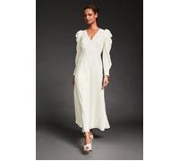 LK Bennett Dr Rose V Neck Bridal Ivory Talla: 38 | Vestidos Maxi Outlet | Mujer | Rosa