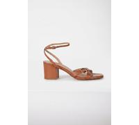LK Bennett Ena Oloid Block Heel Tan Talla: 38 | Chancletas Outlet | Mujer