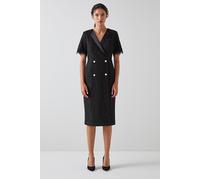 LK Bennett Nathalie Midi Dress Black Talla: 8 | Vestidos Midi Outlet | Mujer | Negro