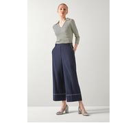 LK Bennett Sophia Crop Wide-leg & Flared Jeans Navy/cream Talla: 16 | Pantalones Outlet | Mujer | Azul