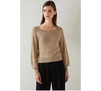 LK Bennett Tk Goldie Metallic Gold Talla: XXL | Jerséis de Punto Outlet | Mujer | Amarillo