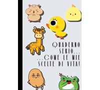 LK Books Quadernoni - Copertina: "QUADERNO SERIO...COME LE MIE SCELTE DI VITA 2!" | 200 pagine a quadretti 5 mm - LK Books: Quaderno maxi. Copertina ... Ideale per scuola, appunti o regalo creativo.