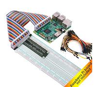 LK COKOINO para Raspberry Pi GPIO Breakout, tablero de expansión tipo T GPIO GPIO+830 puntos sin soldadur 65 cables de puente + cable de cinta de arco iris de 40 pines